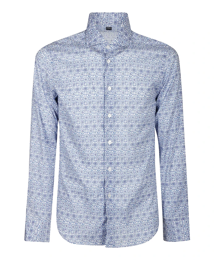 Рубашка из пике приталенного кроя из хлопка Fedeli, синий
Рубашка из пике приталенного кроя из хлопка Fedeli, синий