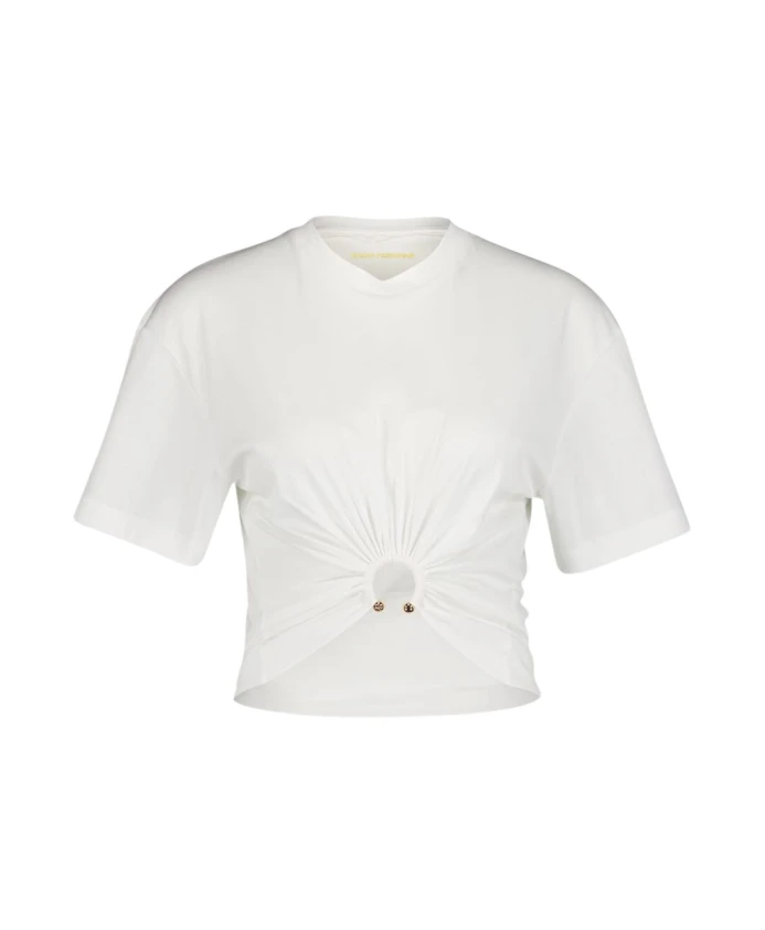 Футболка из трикотажа с кольцевым декором Rabanne, белый
Футболка из трикотажа с кольцевым декором Rabanne, белый