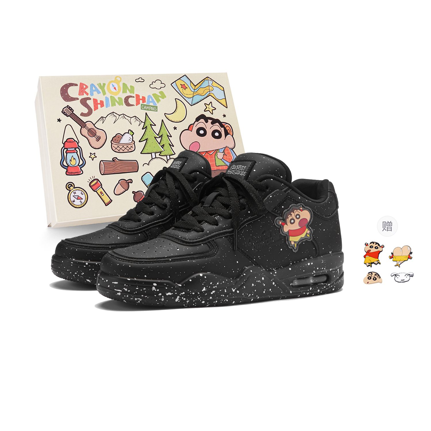 Crayon Shinchan Низкие повседневные кроссовки унисекс - Звездная черная эксклюзивная коробка с двумя случайными литыми деталями
Crayon Shinchan Низкие повседневные кроссовки унисекс - Звездная черная эксклюзивная коробка с двумя случайными литыми деталями