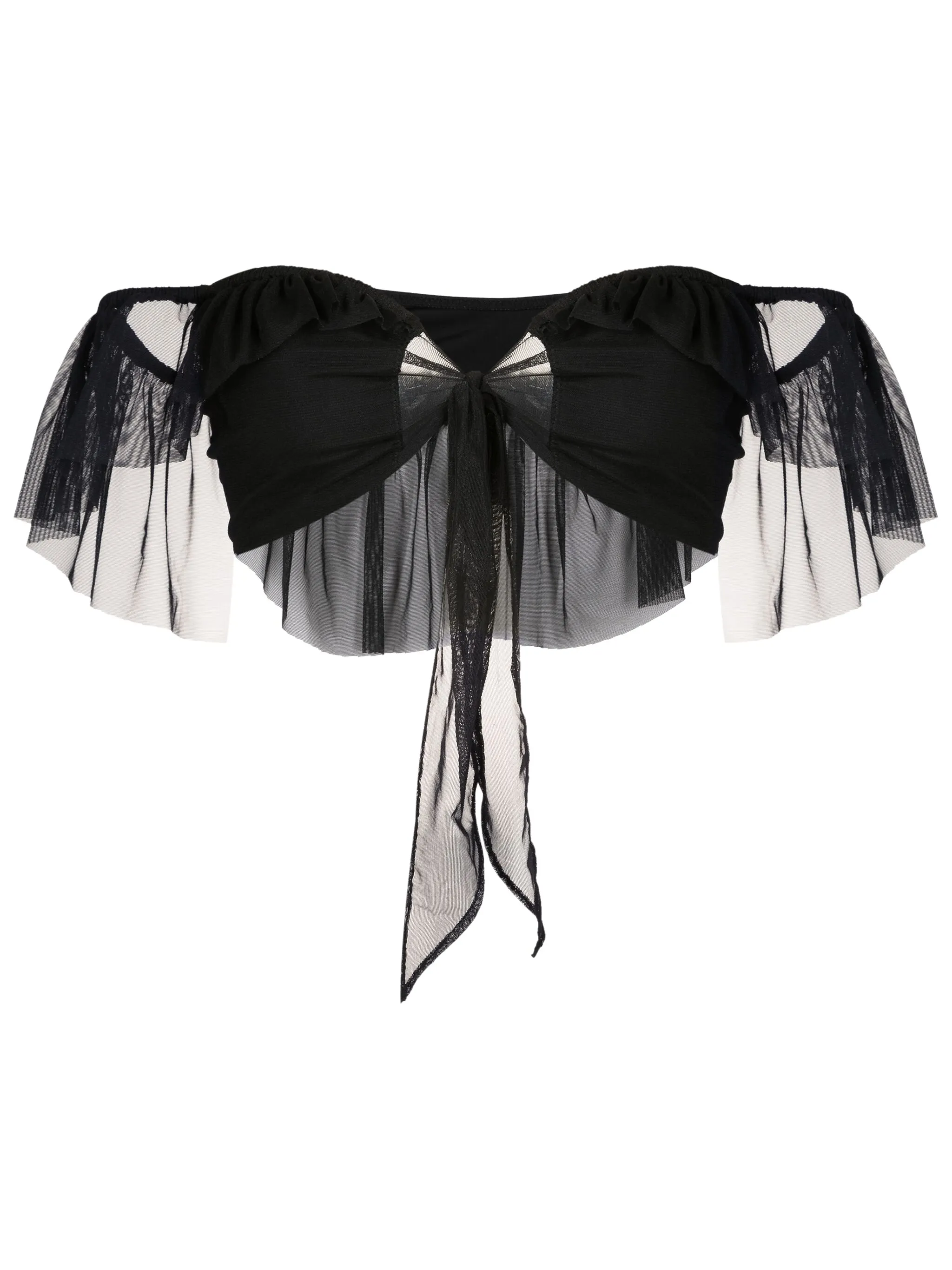 Укороченный топ с завязками Amir Slama, черный
Укороченный топ с завязками Amir Slama, черный