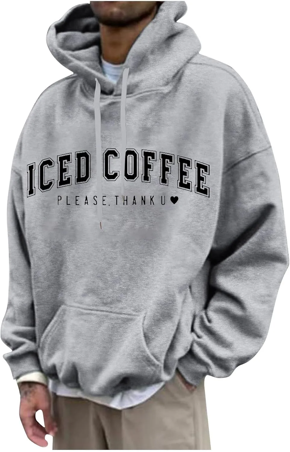 Мужской оверсайз худи с принтом New York и карманом
Мужской оверсайз худи с принтом New York и карманом