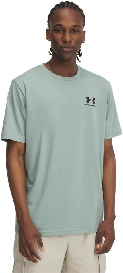 Мужская спортивная футболка Under Armour с коротким рукавом на левую грудь, (348) Silica Green/Black
Мужская спортивная футболка Under Armour с коротким рукавом на левую грудь, (348) Silica Green/Black