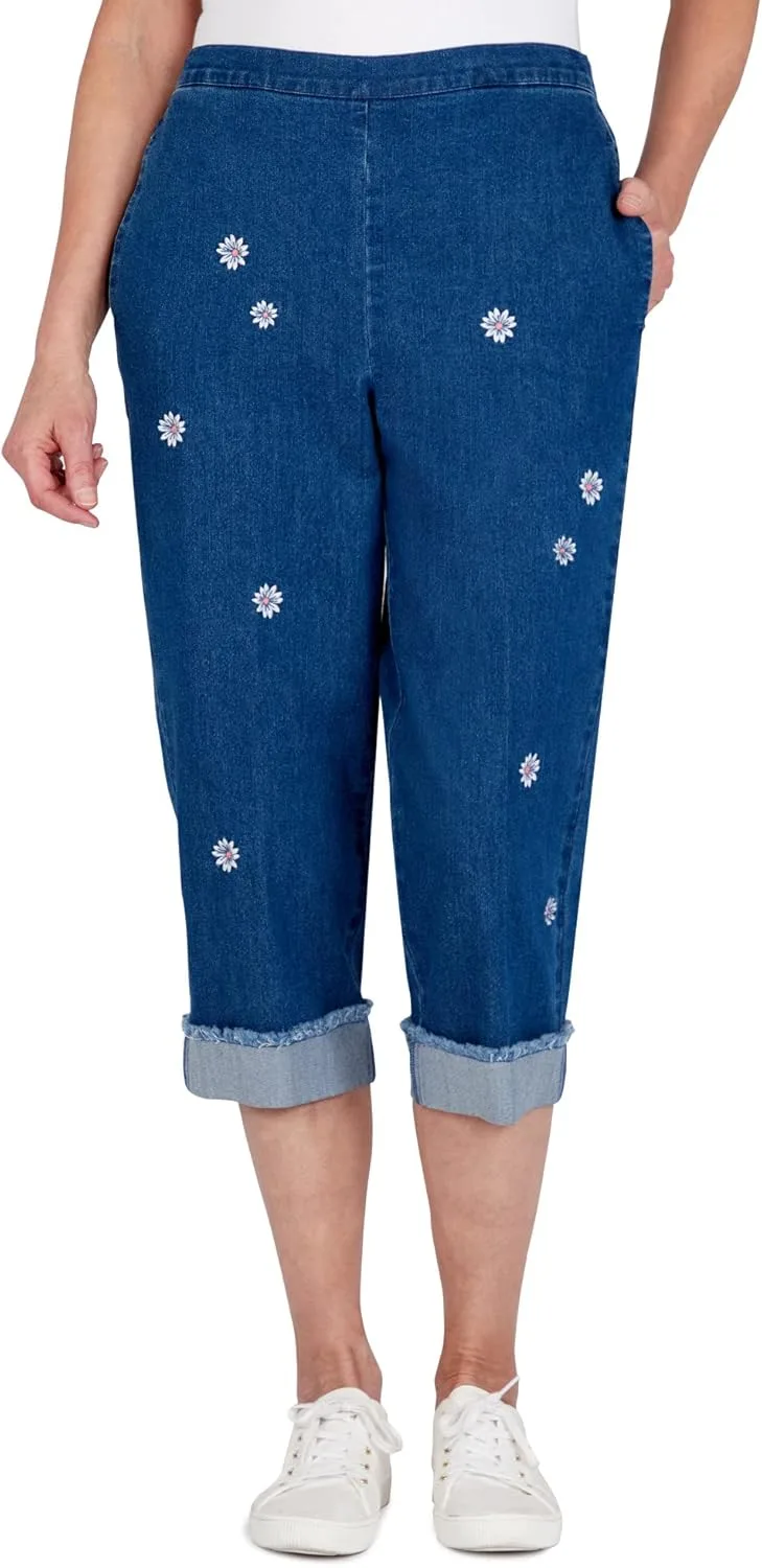 Alfred Dunner Женские вышитые джинсовые капри
Alfred Dunner Женские вышитые джинсовые капри