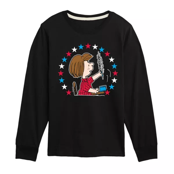 Футболка с длинным рукавом для мальчиков 8-20 лет с принтом "Peanuts" и надписью "Patty Declaration Signer" Licensed Character, черный
Футболка с длинным рукавом для мальчиков 8-20 лет с принтом "Peanuts" и надписью "Patty Declaration Signer" Licensed Character, черный