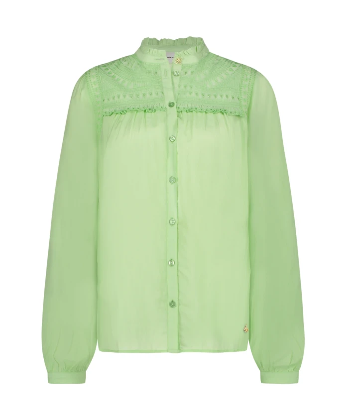 Блузка с рюшами и ажурными деталями Fabienne Chapot, зеленый
Блузка с рюшами и ажурными деталями Fabienne Chapot, зеленый