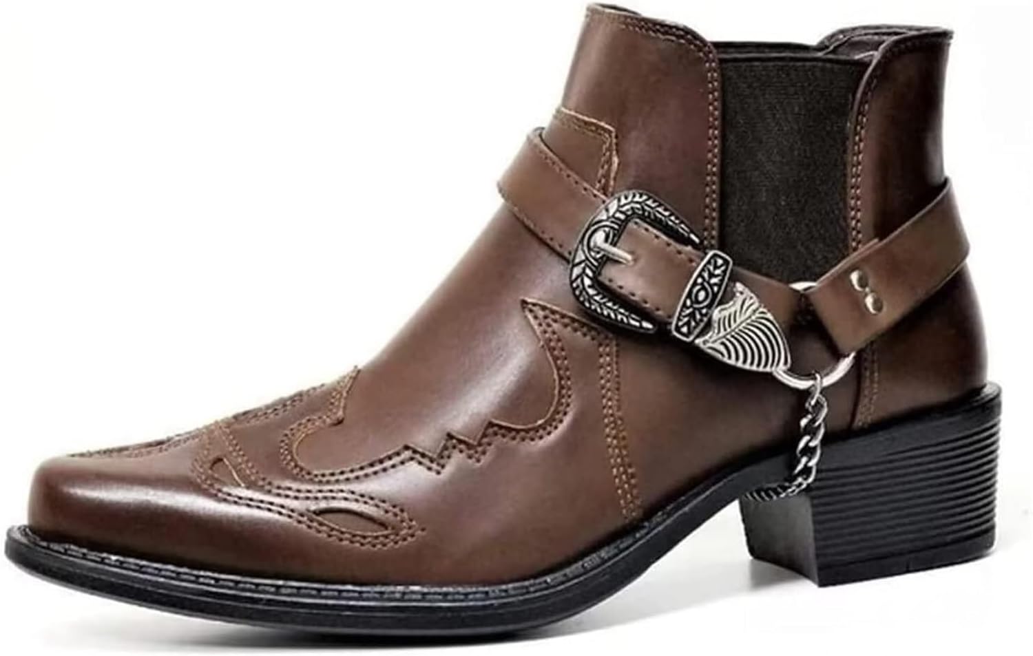Мужские винтажные ковбойские сапоги с острым носком, модные западные сапоги с характерным ремешком и массивным каблуком, на слипоне Generic, коричневый
Мужские винтажные ковбойские сапоги с острым носком, модные западные сапоги с характерным ремешком и массивным каблуком, на слипоне Generic, коричневый