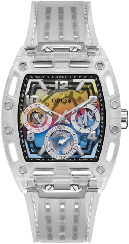 GUESS Мужские часы Trend Tonneau 43mm, Clear/Clear/Rainbow
GUESS Мужские часы Trend Tonneau 43mm, Clear/Clear/Rainbow