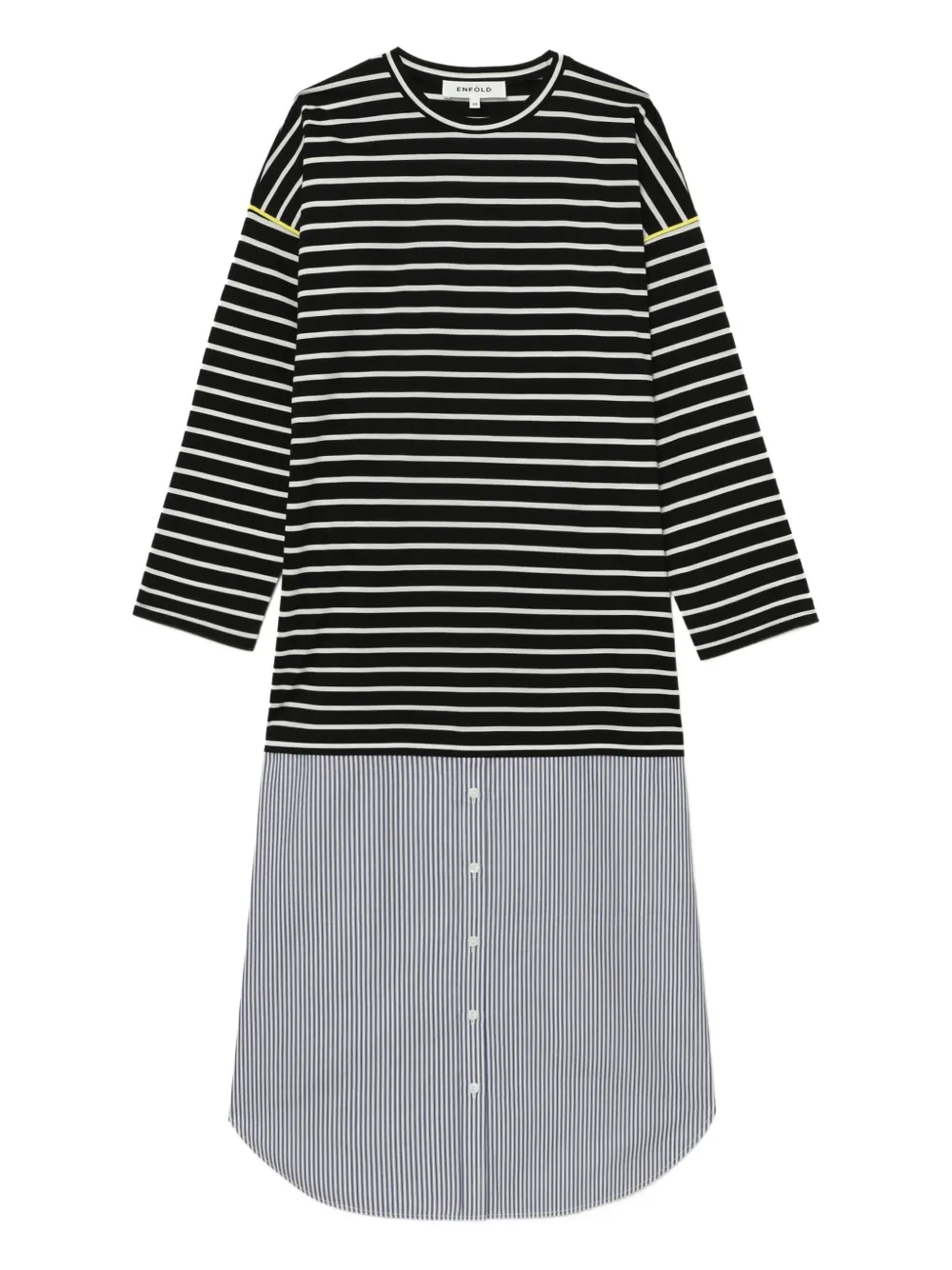 Платье миди со вставками в полоску Enföld, черный
Платье миди со вставками в полоску Enföld, черный