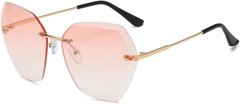 Роскошные женские солнцезащитные очки без оправы неправильной формы, модные мужские очки для активного отдыха, путешествий, вечеринок, защита от УФ-излучения UV400 TVTBBVV, Gold Light Pink
Роскошные женские солнцезащитные очки без оправы неправильной формы, модные мужские очки для активного отдыха, путешествий, вечеринок, защита от УФ-излучения UV400 TVTBBVV, Gold Light Pink