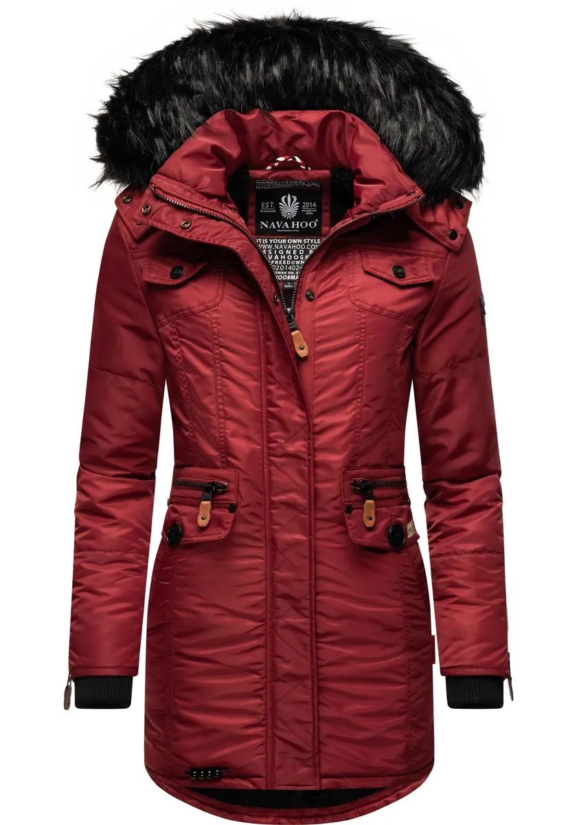Стеганое пальто Navahoo "Милая", теплая зимняя парка с капюшоном из искусственного меха, цвет Pflaume
Стеганое пальто Navahoo "Милая", теплая зимняя парка с капюшоном из искусственного меха, цвет Pflaume