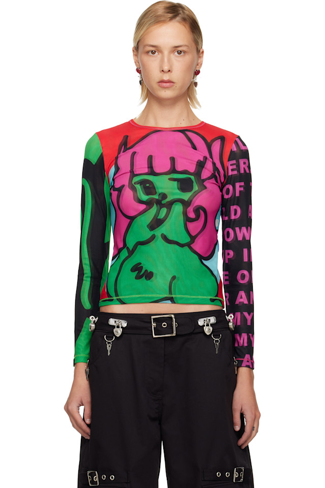 Chopova Lowena Цветная сетчатая футболка LS
Chopova Lowena Цветная сетчатая футболка LS