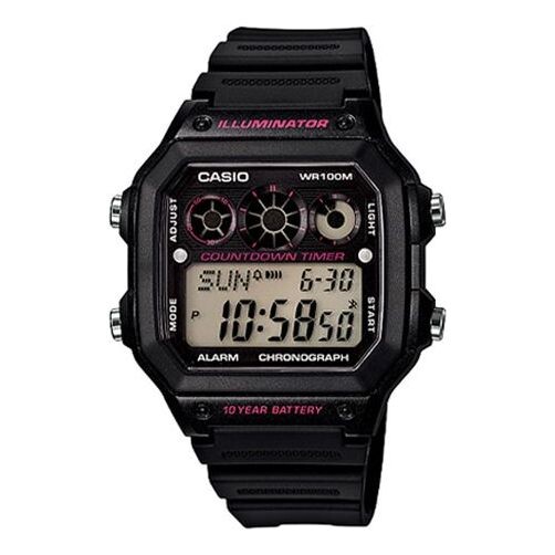 Часы CASIO Waterproof Sports Shockproof Mens Black Digital, черный
Часы CASIO Waterproof Sports Shockproof Mens Black Digital, черный