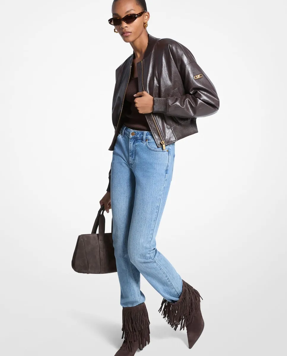 Женская бомбер-куртка с опущенными плечами и круглым вырезом Michael Michael Kors, шоколадный коричневый
Женская бомбер-куртка с опущенными плечами и круглым вырезом Michael Michael Kors, шоколадный коричневый