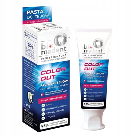 Натуральная зубная паста Bio Madent, Color Out
Натуральная зубная паста Bio Madent, Color Out