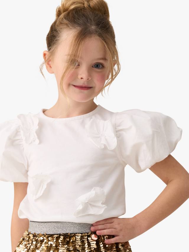 Детская футболка с цветочной аппликацией Angel & Rocket, White
Детская футболка с цветочной аппликацией Angel & Rocket, White