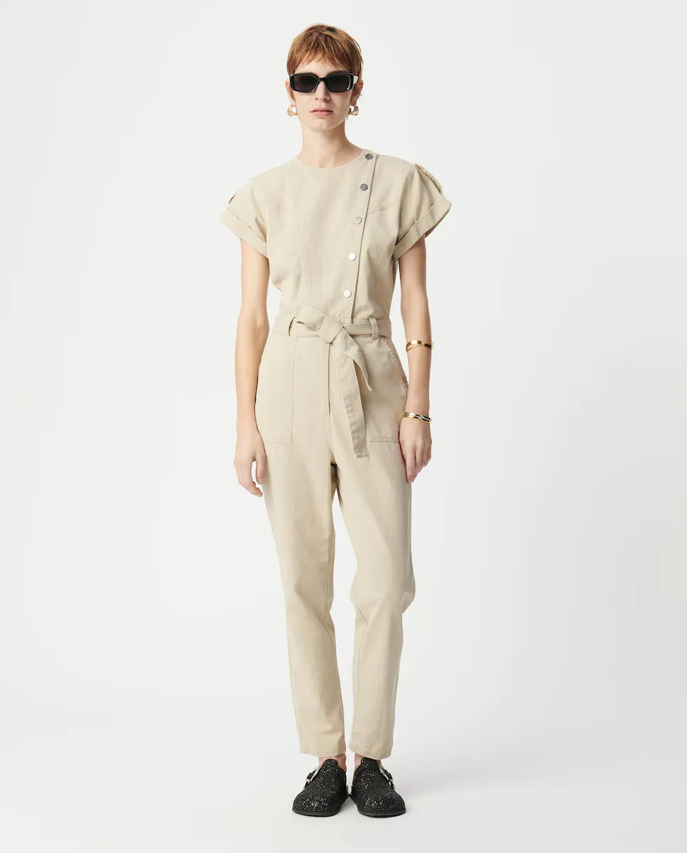 Женский комбинезон с короткими рукавами и поясом IKKS, бежевый
Женский комбинезон с короткими рукавами и поясом IKKS, бежевый