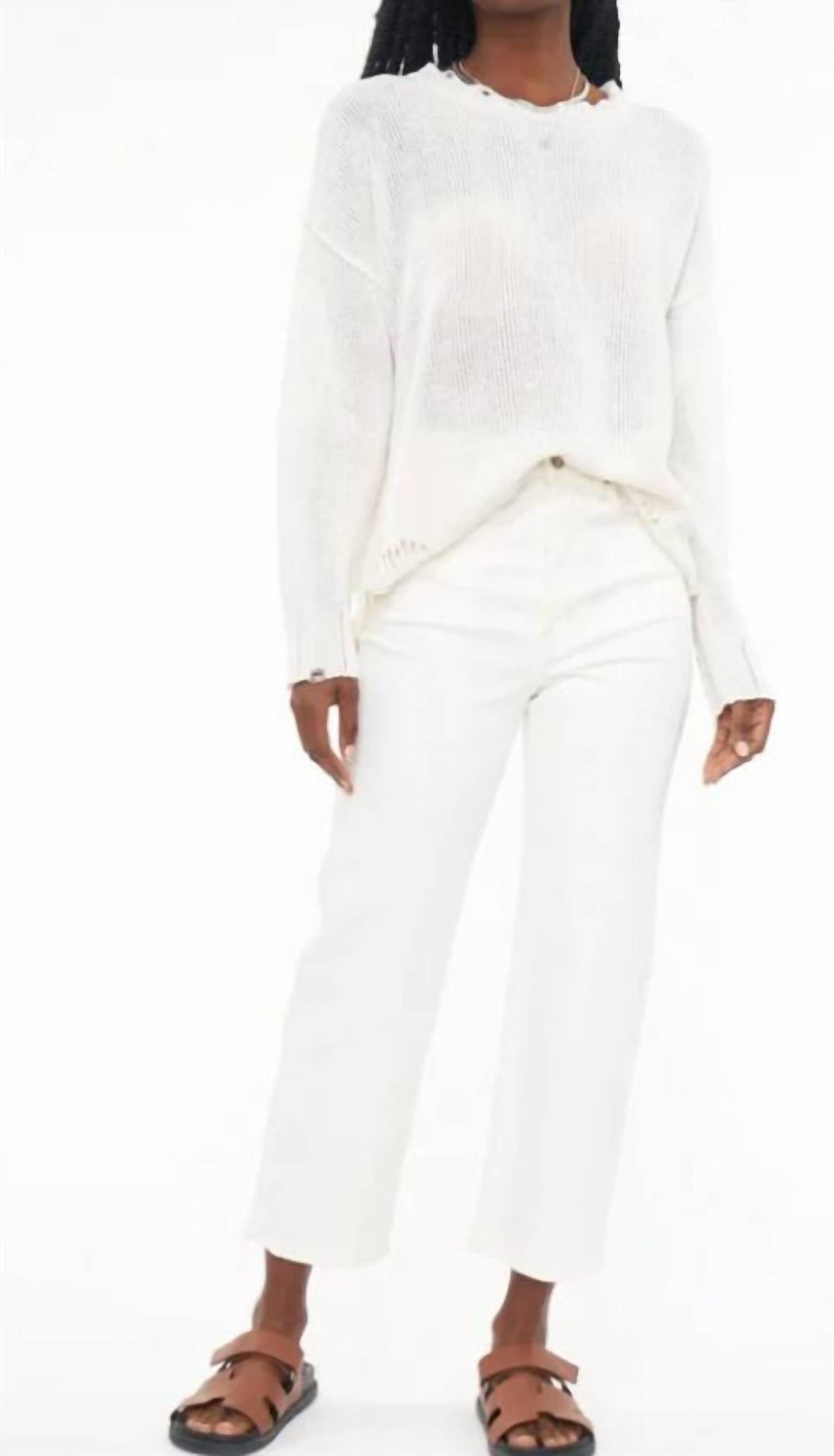 Свитер Elyse цвета ванили с потертостями PISTOLA, цвет vanilla distressed 
Свитер Elyse цвета ванили с потертостями PISTOLA, цвет vanilla distressed