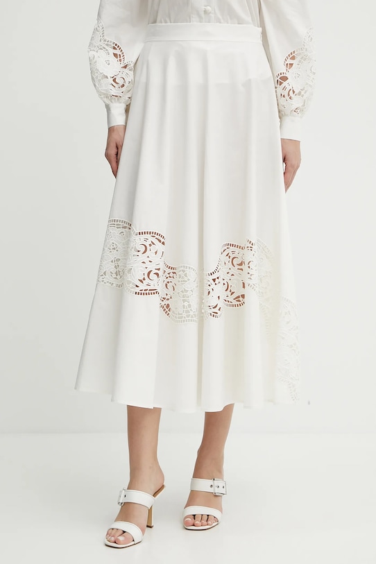 Хлопковая юбка Twinset, бежевый 
Хлопковая юбка Twinset, бежевый