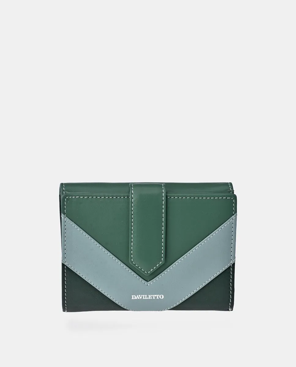 Средний кожаный кошелек с клапаном Daviletto, зеленый
Средний кожаный кошелек с клапаном Daviletto, зеленый