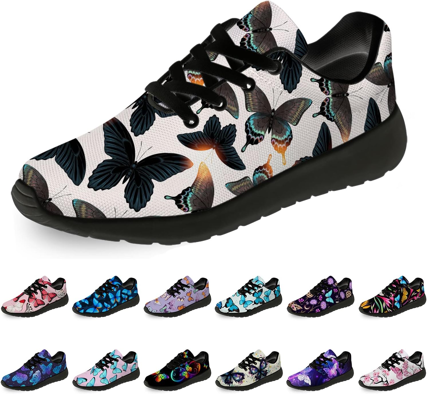 Кроссовки с бабочками для женщин и мужчин, легкие для бега, прогулок и тенниса, женские и мужские кеды, обувь с бабочками, подарки Horethy, черный
Кроссовки с бабочками для женщин и мужчин, легкие для бега, прогулок и тенниса, женские и мужские кеды, обувь с бабочками, подарки Horethy, черный