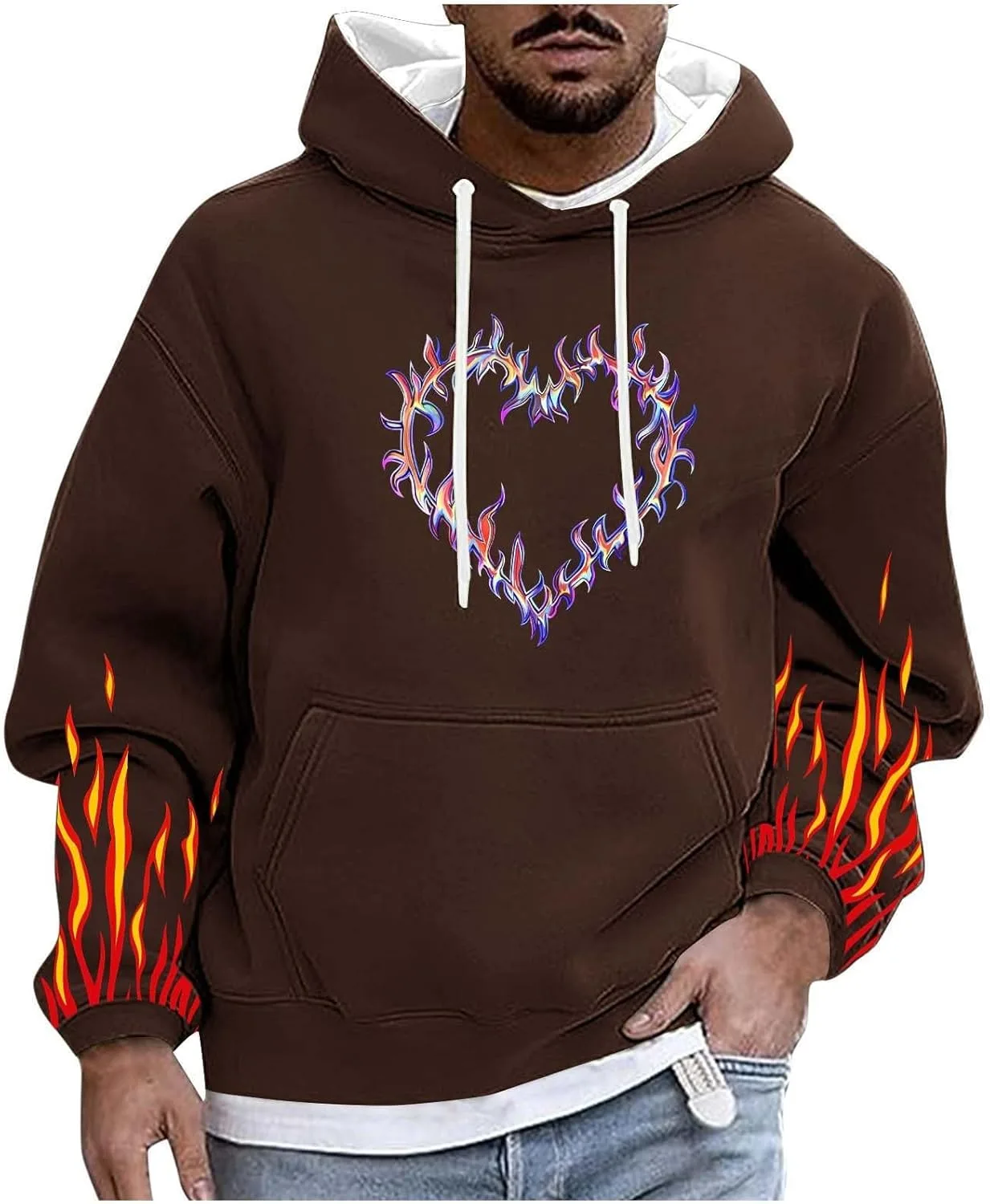 Толстовка с принтом в виде сердца на Хэллоуин
Толстовка с принтом в виде сердца на Хэллоуин