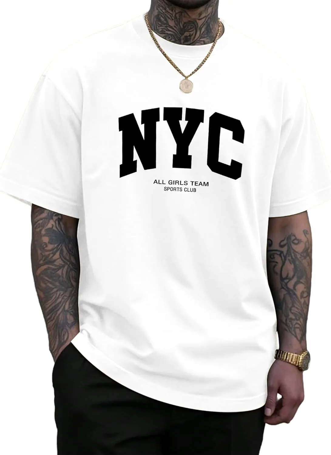 Футболка мужская NYC Graphic с принтом Нью-Йорка KUYIGO
Футболка мужская NYC Graphic с принтом Нью-Йорка KUYIGO