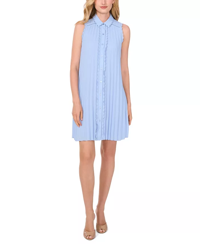 Женское платье без рукавов с волнистым краем, плиссированное, на пуговицах CeCe, синий
Женское платье без рукавов с волнистым краем, плиссированное, на пуговицах CeCe, синий