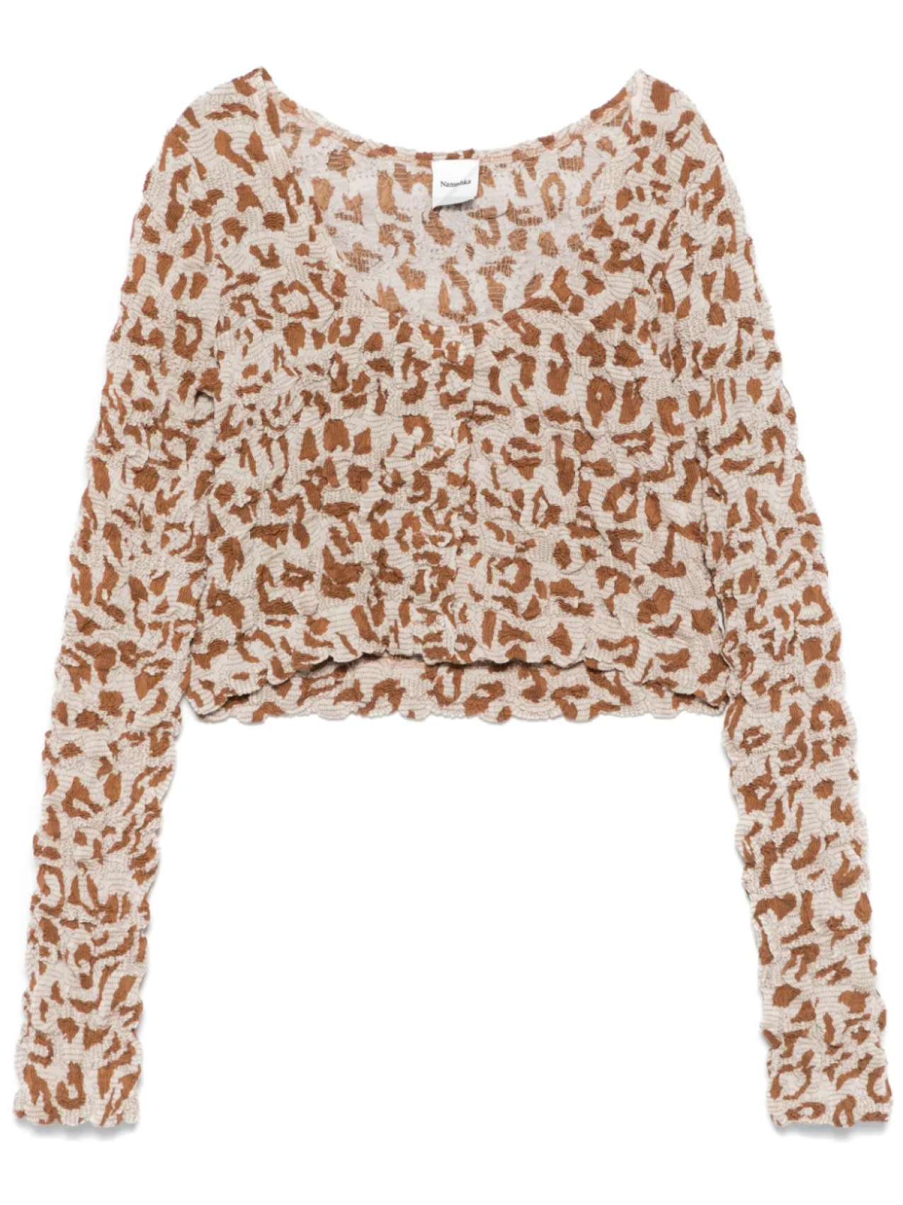 Укороченный топ с графичным принтом Nanushka, нейтральный
Укороченный топ с графичным принтом Nanushka, нейтральный