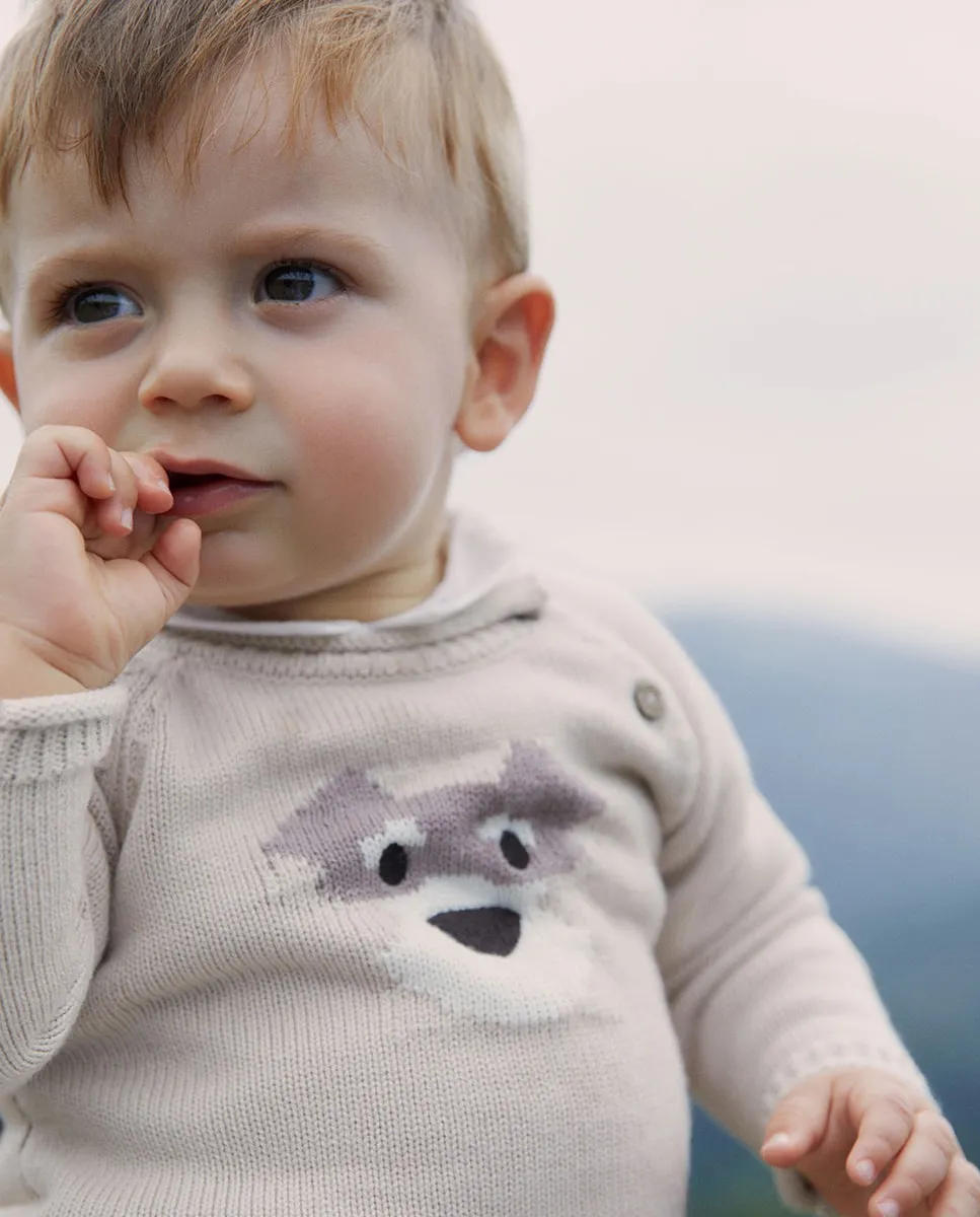 Джемпер с интарсией Sfera, бежевый
Джемпер с интарсией Sfera, бежевый