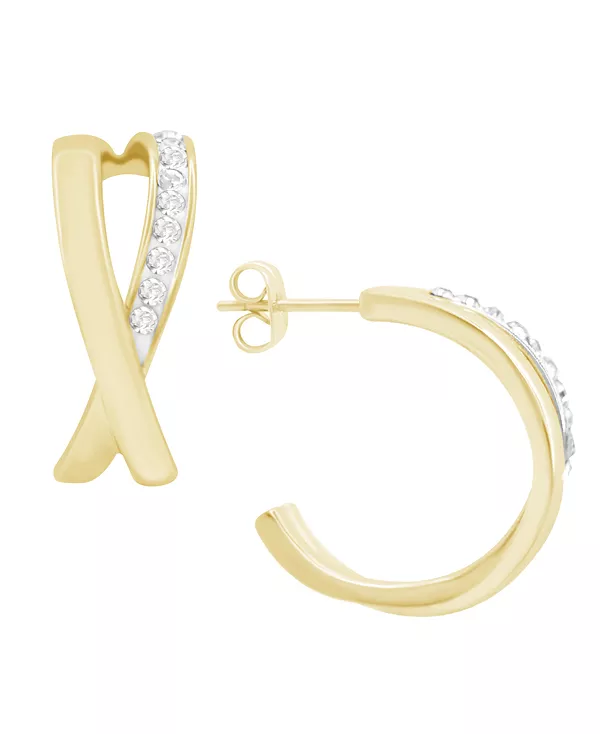 Серьги-Кольца крест-накрест из полированного прозрачного хрусталя, позолоченные и посеребренные Essentials, gold-tone
Серьги-Кольца крест-накрест из полированного прозрачного хрусталя, позолоченные и посеребренные Essentials, gold-tone