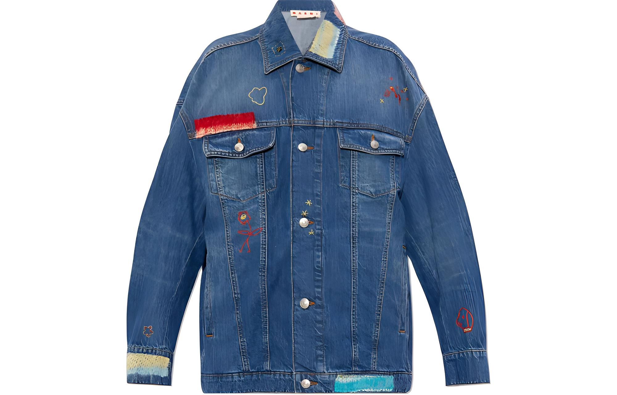 MARNI Вязаная панель Джинсовая куртка, Blue
MARNI Вязаная панель Джинсовая куртка, Blue