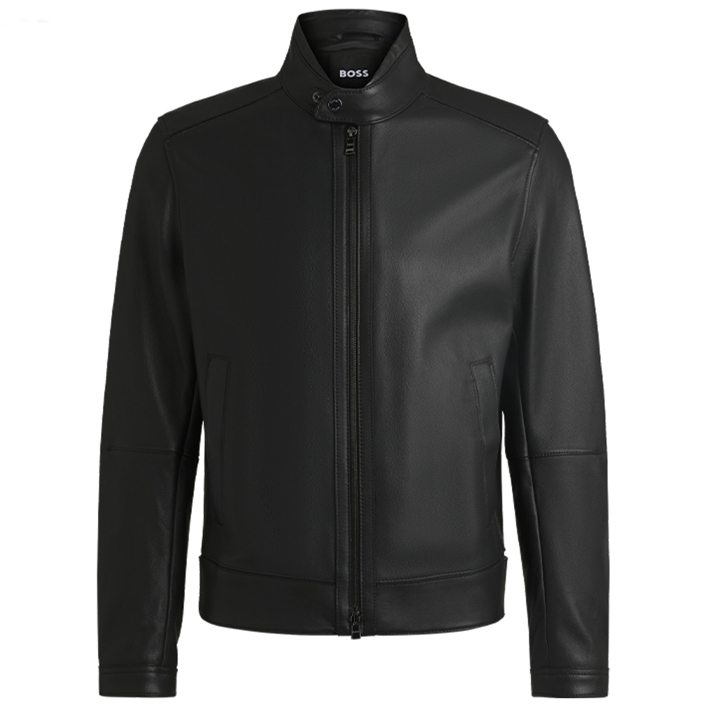 Кожаная куртка с высоким воротником Boss HUGO BOSS, черный
Кожаная куртка с высоким воротником Boss HUGO BOSS, черный