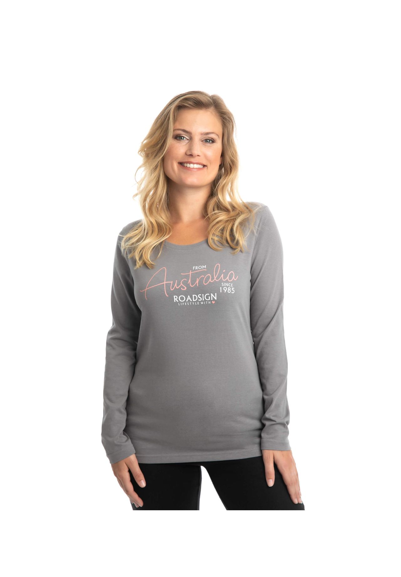 Женская рубашка с длинными рукавами Австралия с принтом и круглым вырезом - из 100% хлопка ROADSIGN australia, серый
Женская рубашка с длинными рукавами Австралия с принтом и круглым вырезом - из 100% хлопка ROADSIGN australia, серый
