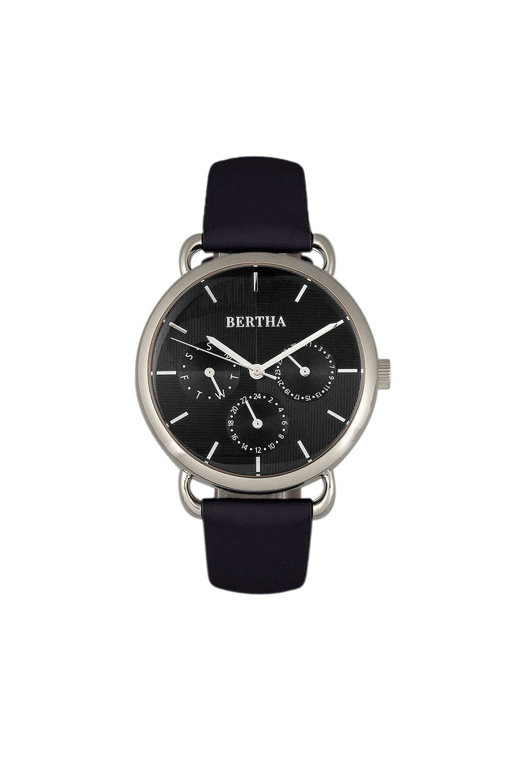 Часы Gwen с кожаным ремешком, с днем и датой Bertha, черный
Часы Gwen с кожаным ремешком, с днем и датой Bertha, черный
