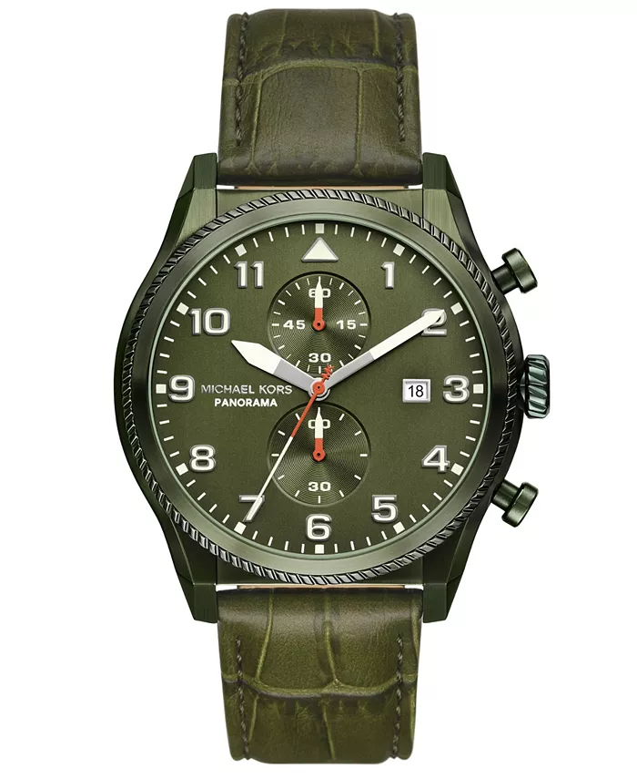 Мужские часы Panorama Chronograph с зеленым кожаным ремешком, 44 мм Michael Kors
Мужские часы Panorama Chronograph с зеленым кожаным ремешком, 44 мм Michael Kors