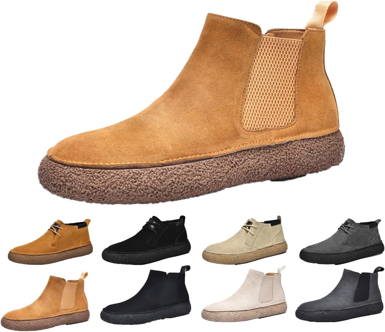 Мужские ботинки Чакка на щиколотке для пустыни, шнуровка, замшевая кожа, округлый носок, платформенные ботинки Generic, Brown-1
Мужские ботинки Чакка на щиколотке для пустыни, шнуровка, замшевая кожа, округлый носок, платформенные ботинки Generic, Brown-1