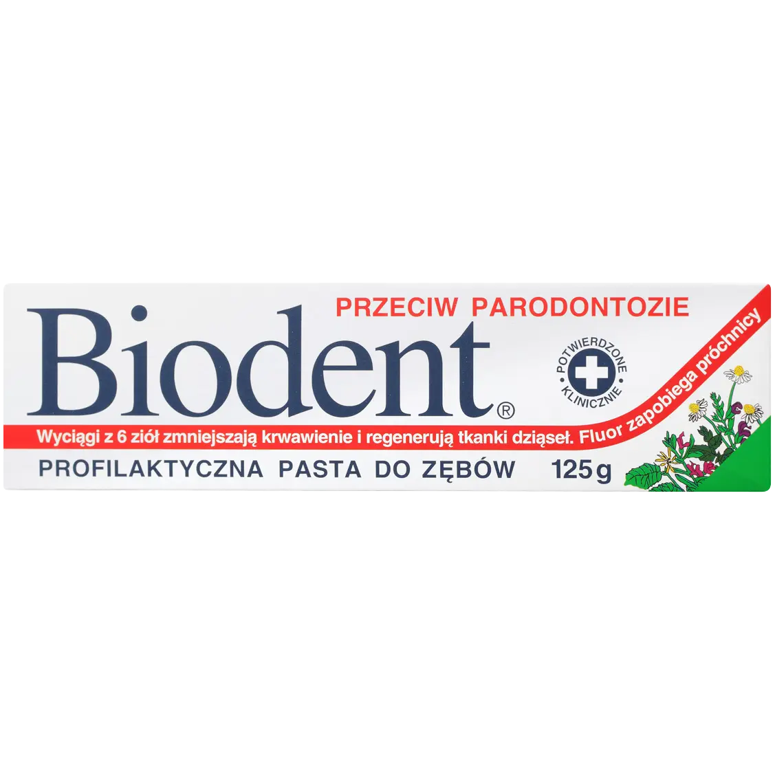 Biodent Przeciw Parodontozie зубная паста, 125 г
Biodent Przeciw Parodontozie зубная паста, 125 г
