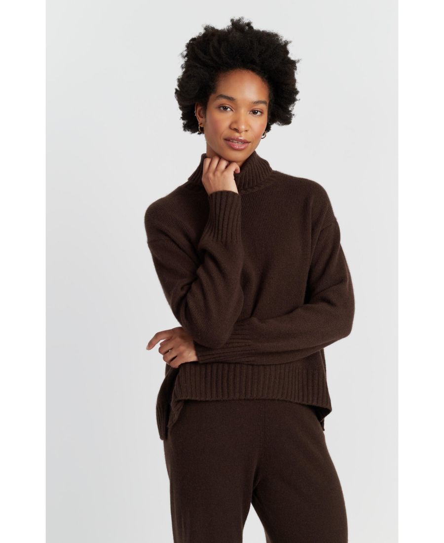 Женский свитер с высоким воротником из чистого кашемира Chinti & Parker, Chocolate
Женский свитер с высоким воротником из чистого кашемира Chinti & Parker, Chocolate