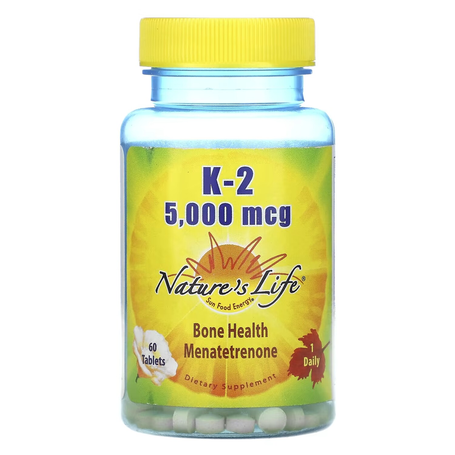 Nature's Life K-2 менатетренон 5 000 мкг, 60 таблеток
Nature's Life K-2 менатетренон 5 000 мкг, 60 таблеток