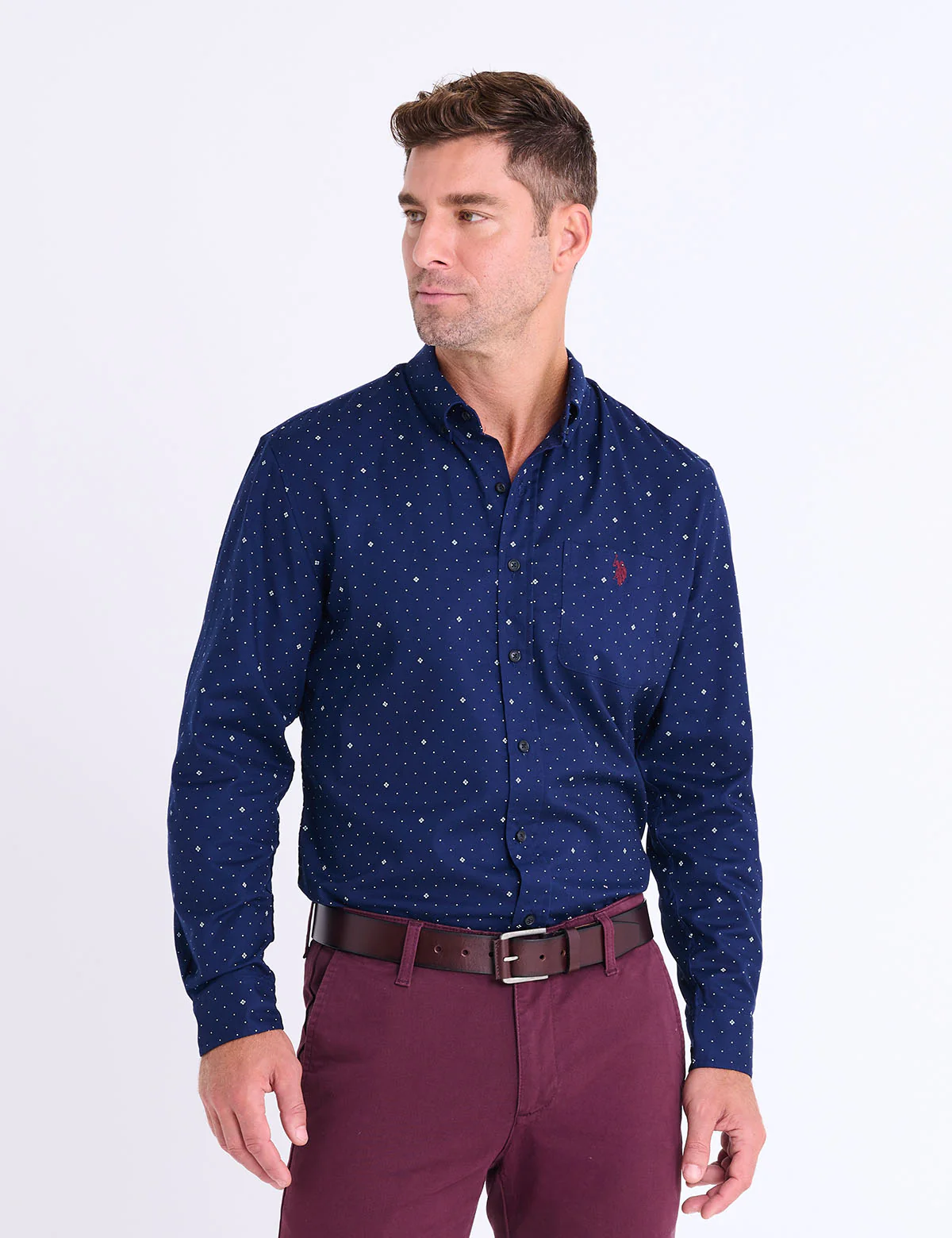 Рубашка U.S. Polo Assn Long Sleeve Dot Diamond Peach Twill, темно-синий
Рубашка U.S. Polo Assn Long Sleeve Dot Diamond Peach Twill, темно-синий