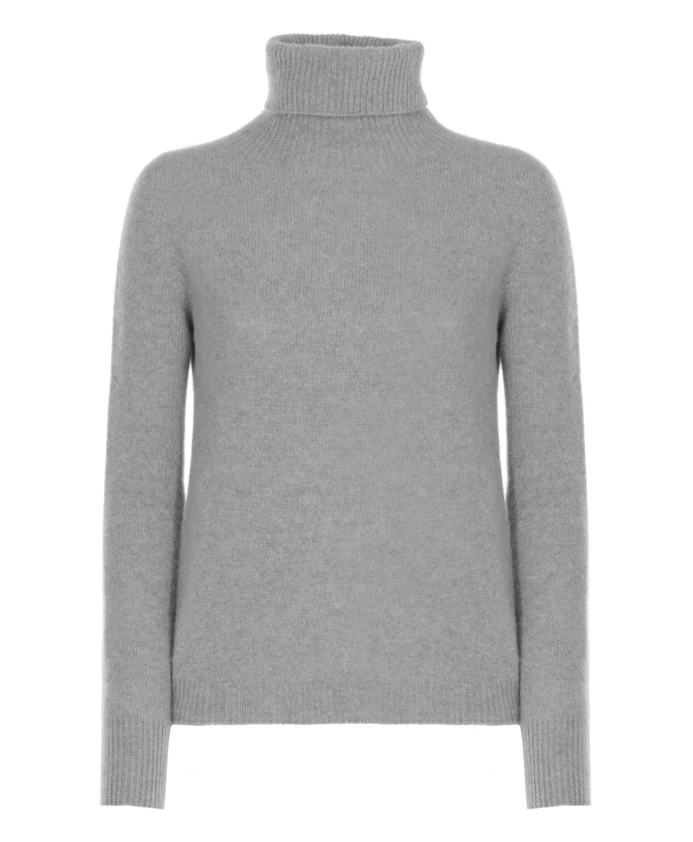 Серый кашемировый свитер с высоким воротником Vanisã, серый
Серый кашемировый свитер с высоким воротником Vanisã, серый