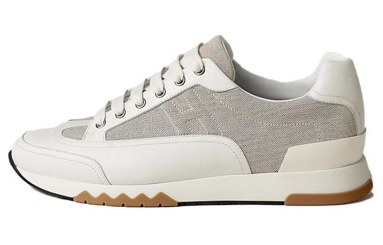 HERMES Кроссовки Trail Low Top Casual, мужские, белые, серые 
HERMES Кроссовки Trail Low Top Casual, мужские, белые, серые