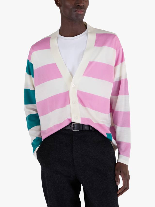 Кардиган из мериносовой шерсти с полосками John Smedley
Кардиган из мериносовой шерсти с полосками John Smedley