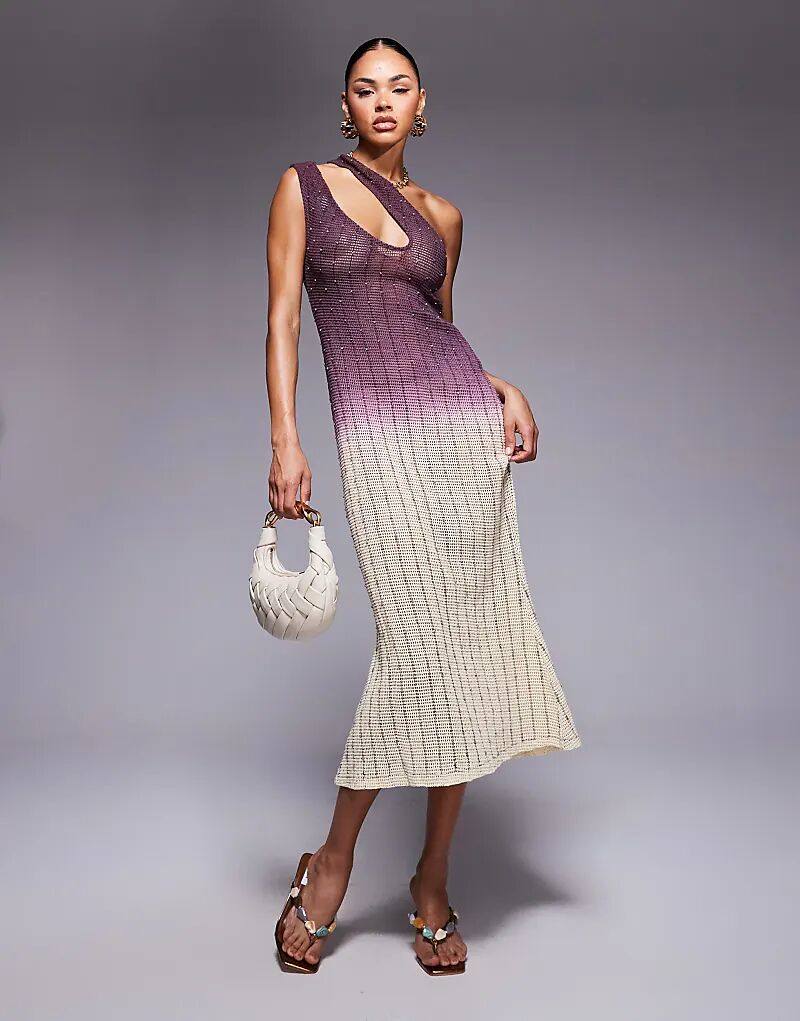 Платье миди ASOS DESIGN с разрезами на плечах, украшенное стразами, с розовым принтом омбре
Платье миди ASOS DESIGN с разрезами на плечах, украшенное стразами, с розовым принтом омбре