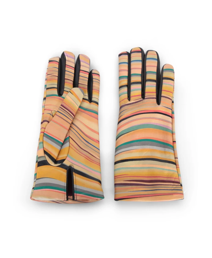 Фирменные полосатые кожаные перчатки Paul Smith, мультиколор
Фирменные полосатые кожаные перчатки Paul Smith, мультиколор