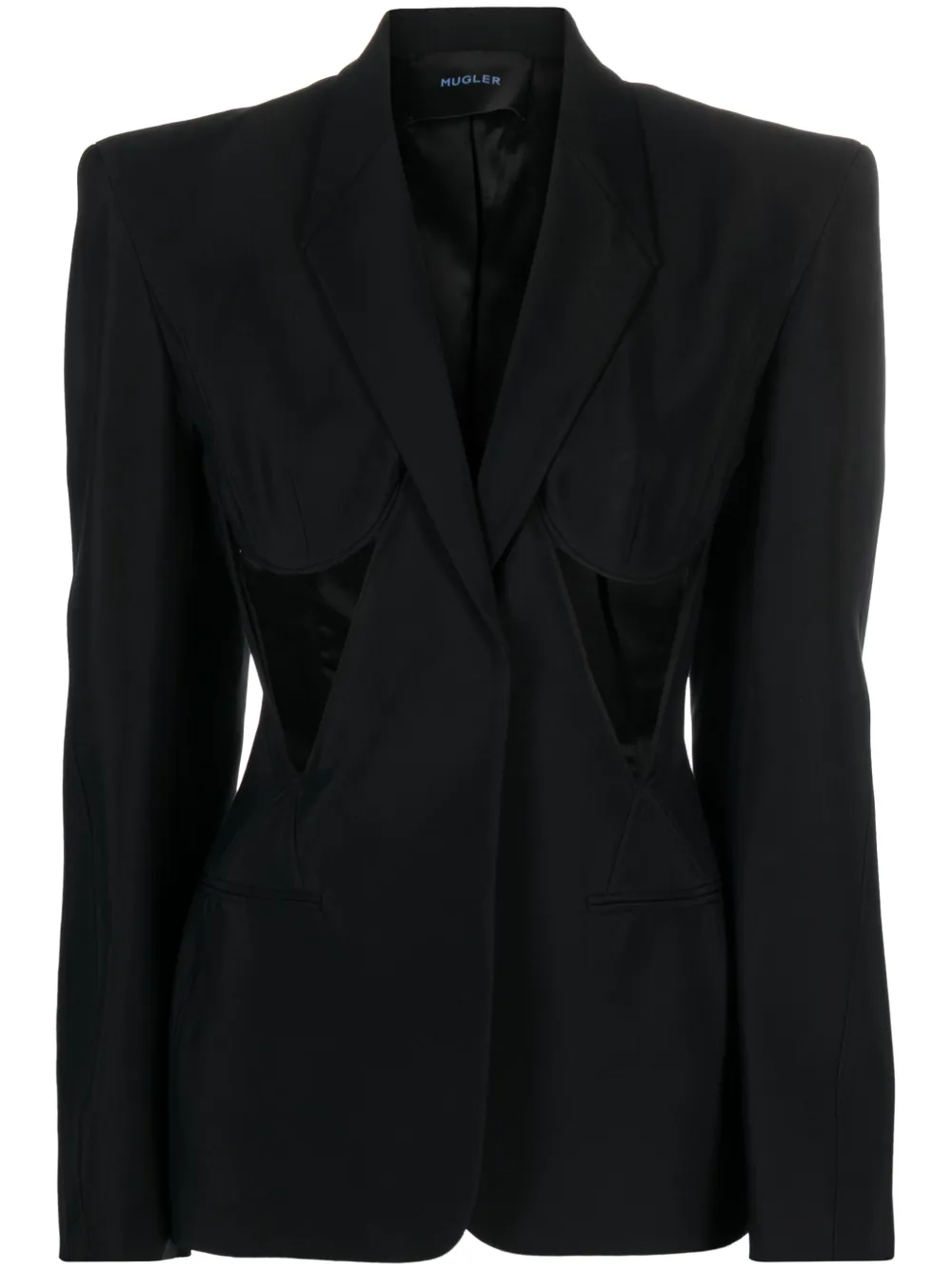 Cut-out structured blazer Mugler, черный
Cut-out structured blazer Mugler, черный
