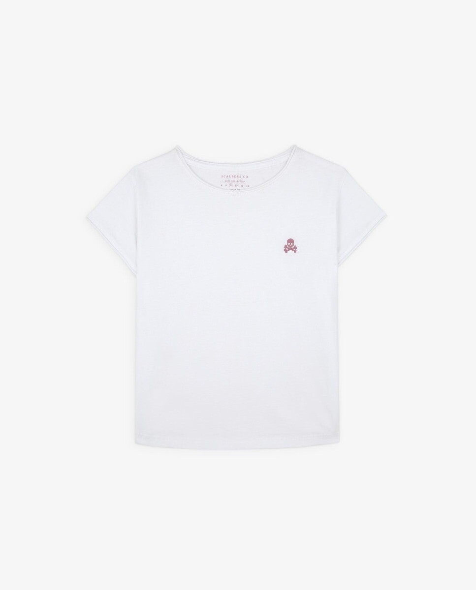 Белая футболка для девочки с короткими рукавами Scalpers, белый
Белая футболка для девочки с короткими рукавами Scalpers, белый