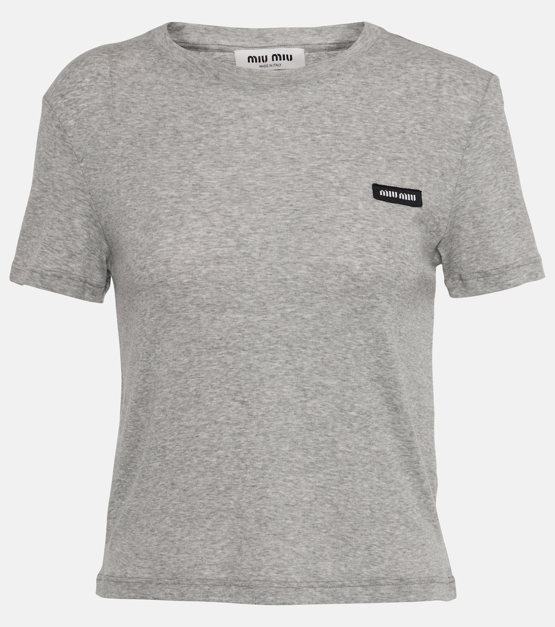Футболка из хлопкового джерси Miu Miu, Grigio
Футболка из хлопкового джерси Miu Miu, Grigio