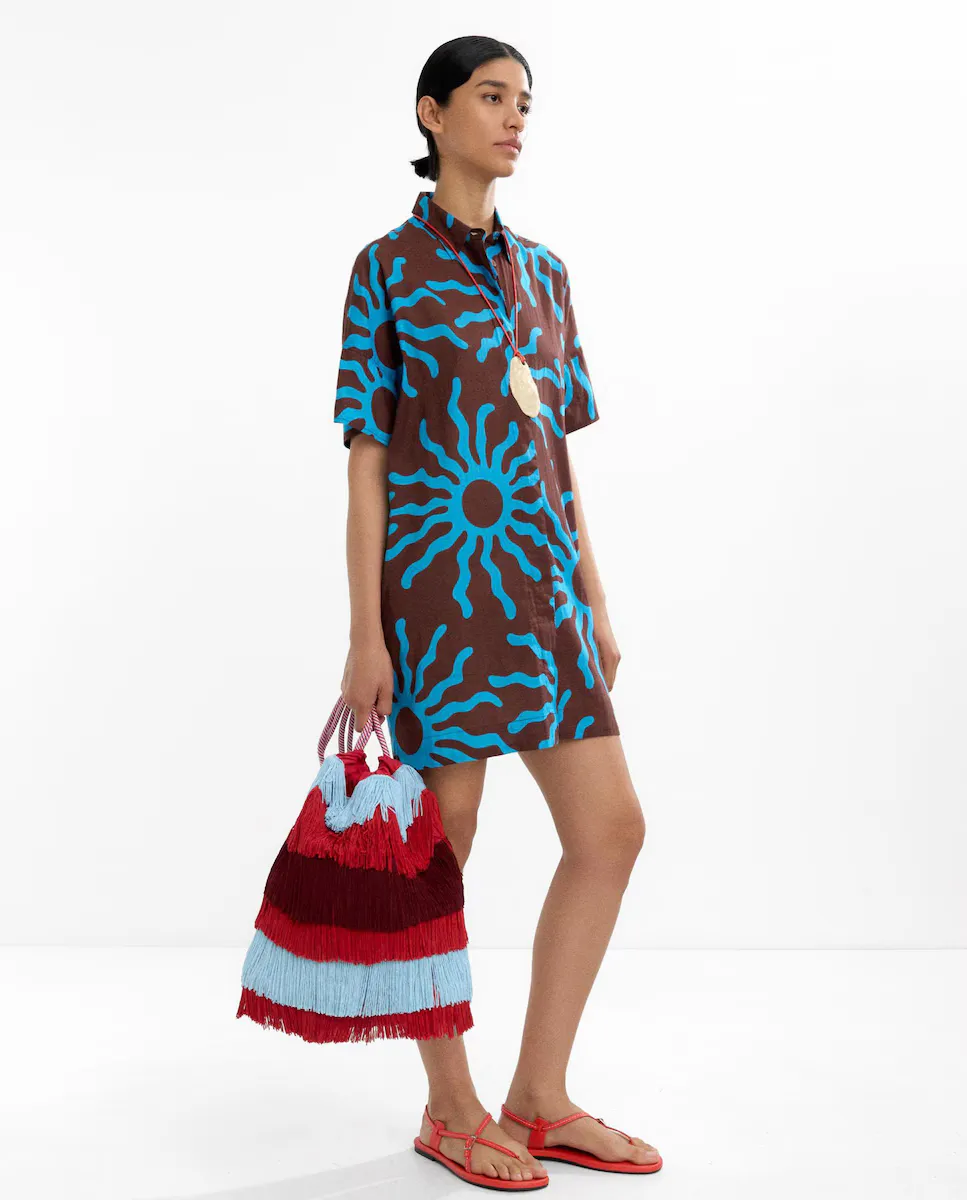 Хлопковое 100% короткое платье-рубашка с принтом Parfois, темно-коричневый
Хлопковое 100% короткое платье-рубашка с принтом Parfois, темно-коричневый