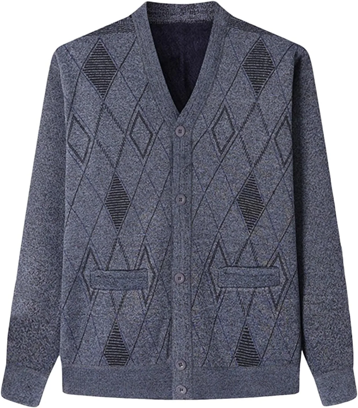 Мужской кардиган с длинными рукавами и V-образным вырезом, утепленный флисом
Мужской кардиган с длинными рукавами и V-образным вырезом, утепленный флисом